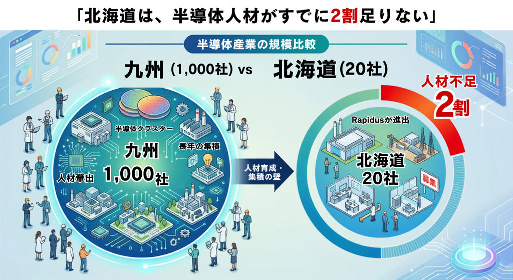 北海道は、半導体人材がすでに2割足りない