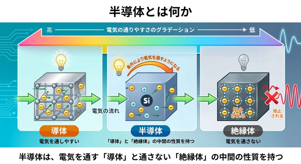 半導体とは何か（一言でいうと）